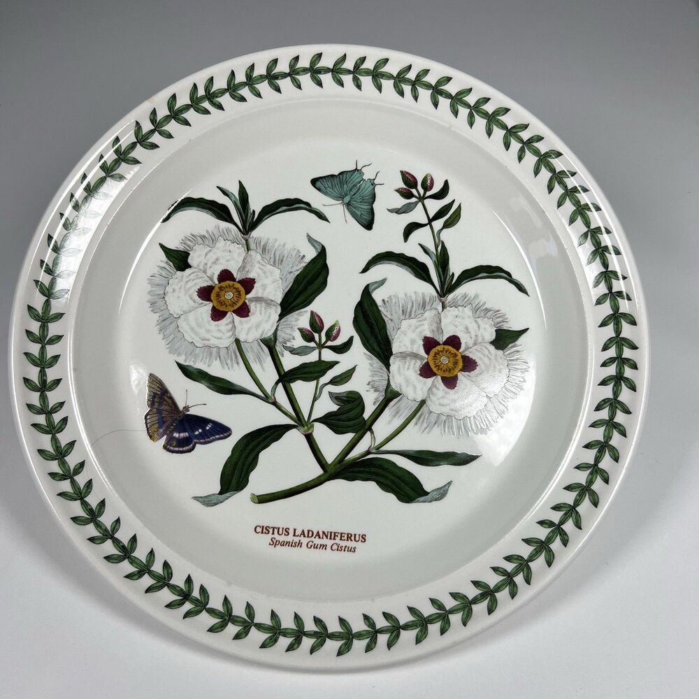 BOTANIC GARDEN Portmeirion Spanish Gum Cistus Salad Plate 8.5" England Old Mark